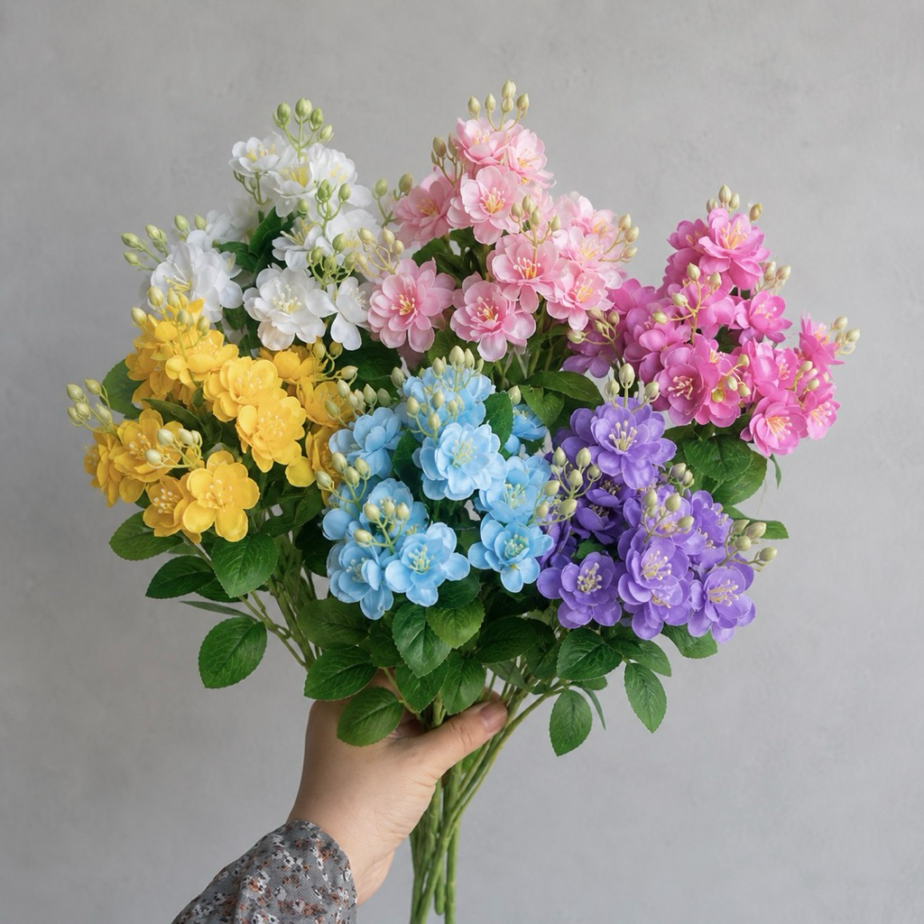 มาใหม่ ดอกไม้ปลอม รุ่นแอนนี่บูท ดอกไม้ประดิษฐ์ กระป๋องดอกไม้ เดซี่ แพงพวย