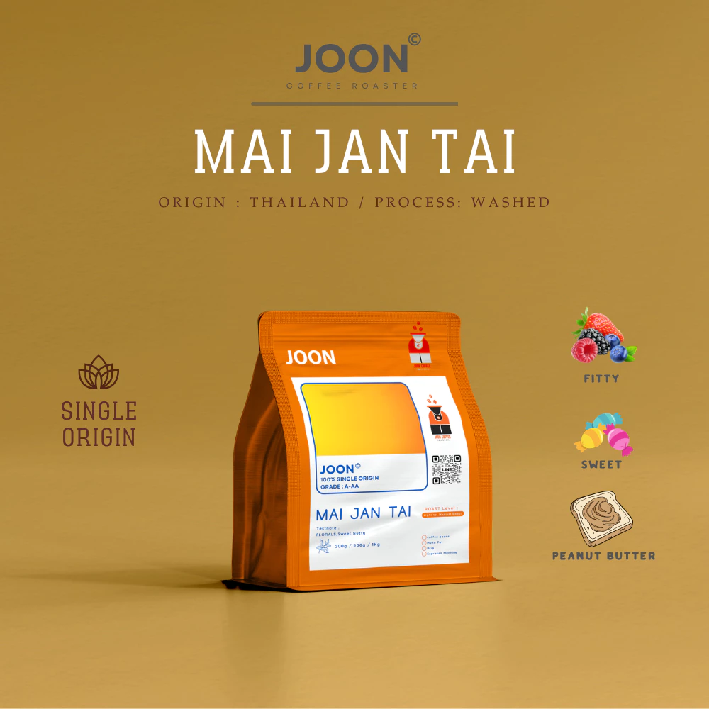 Mae Jan Tai เมล็ดกาแฟ บ้านแม่จันใต้ (คั่ว อ่อน-กลาง) Size A-AA คั่วสดใหม่ ทุกออเดอร์ ส่งทุกวัน