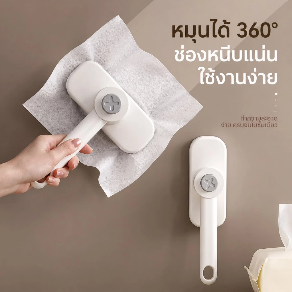 Ecoco แปรงทำความสะอาดโต๊ะ ผ้าขี้ริ้ว ผ้าแปรง ผ้าเช็ดครัว แปรงอเนกประสงค์ แบบใช้แล้วทิ้ง จับถนัดมือ ไม่เลอะมือ