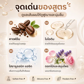 CNMOFAXIN แชมพูคาเฟอีน 730ml สูตรคาเฟอีน ไบโอติน ไฮยาลูรอน เพิ่มวอลลุ่ม ผมลีบแบนดูหนานุ่ม