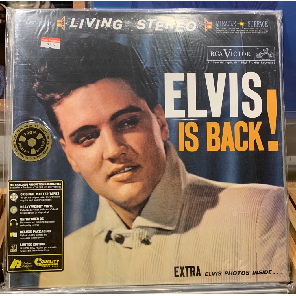 ELVIS IS BACK 33rpm -2lp-200g