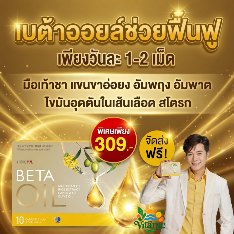 【ซื้อ 2 แถม 1】BETA OIL เบต้าออยล์ อาหารเสริมสุขภาพ ปรับระดับไขมันในเลือด คอเลสเตอรอล ของแท้ 100% จัดส่งฟรี