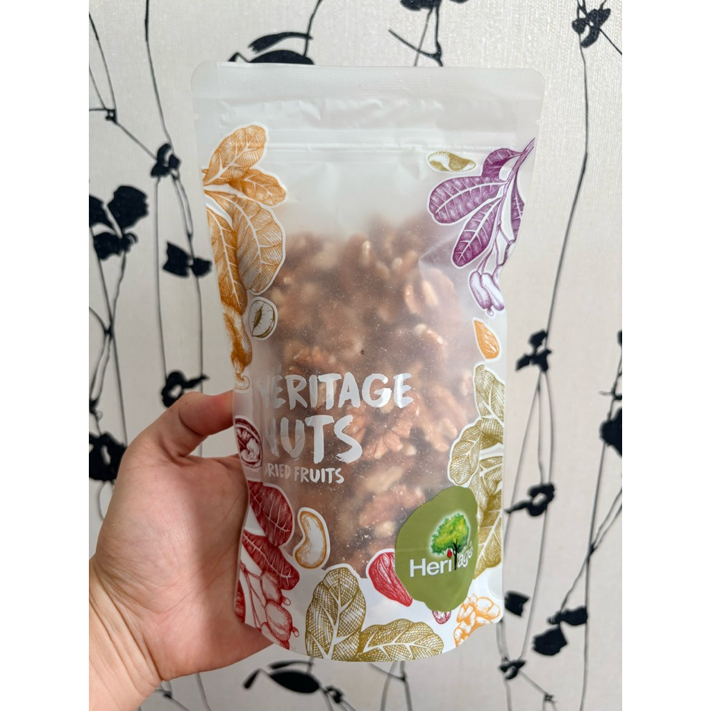 พร้อมส่ง วอลนัทดิบ ตราเฮอริเทจ HERITAGE NUTS dried fruits ขนาด200กรัม exp.1/9/26
