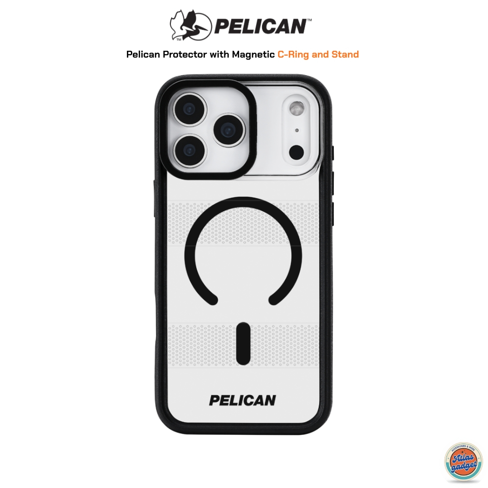 Pelican Protector with Magnetic C-Ring and Stand เคส iPhone 17 Pro Max เคสกันกระแทก 4.8m ขาตั้งในตัว