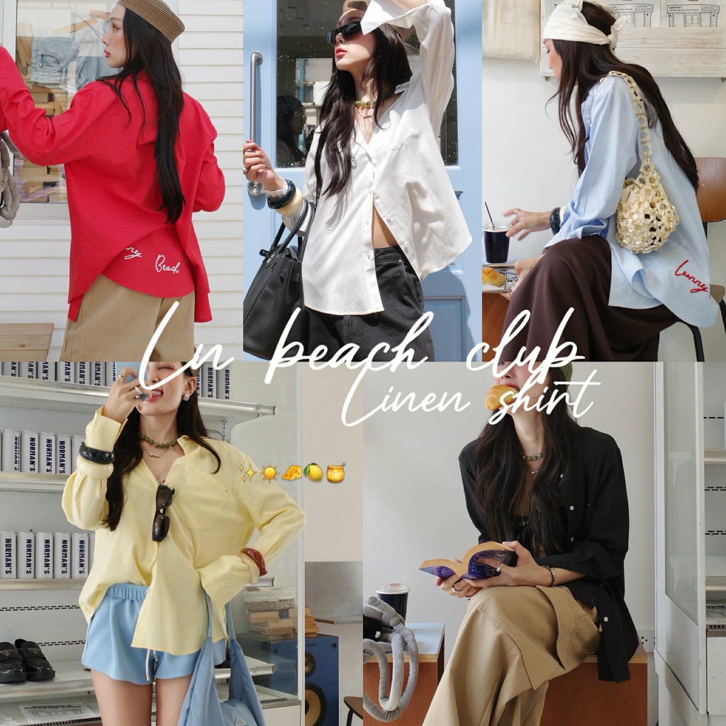 LOONNYSTORE เสื้อเชิ้ตผ้าลินิน รุ่น LN BEACH CLUB LINEN SHIRT