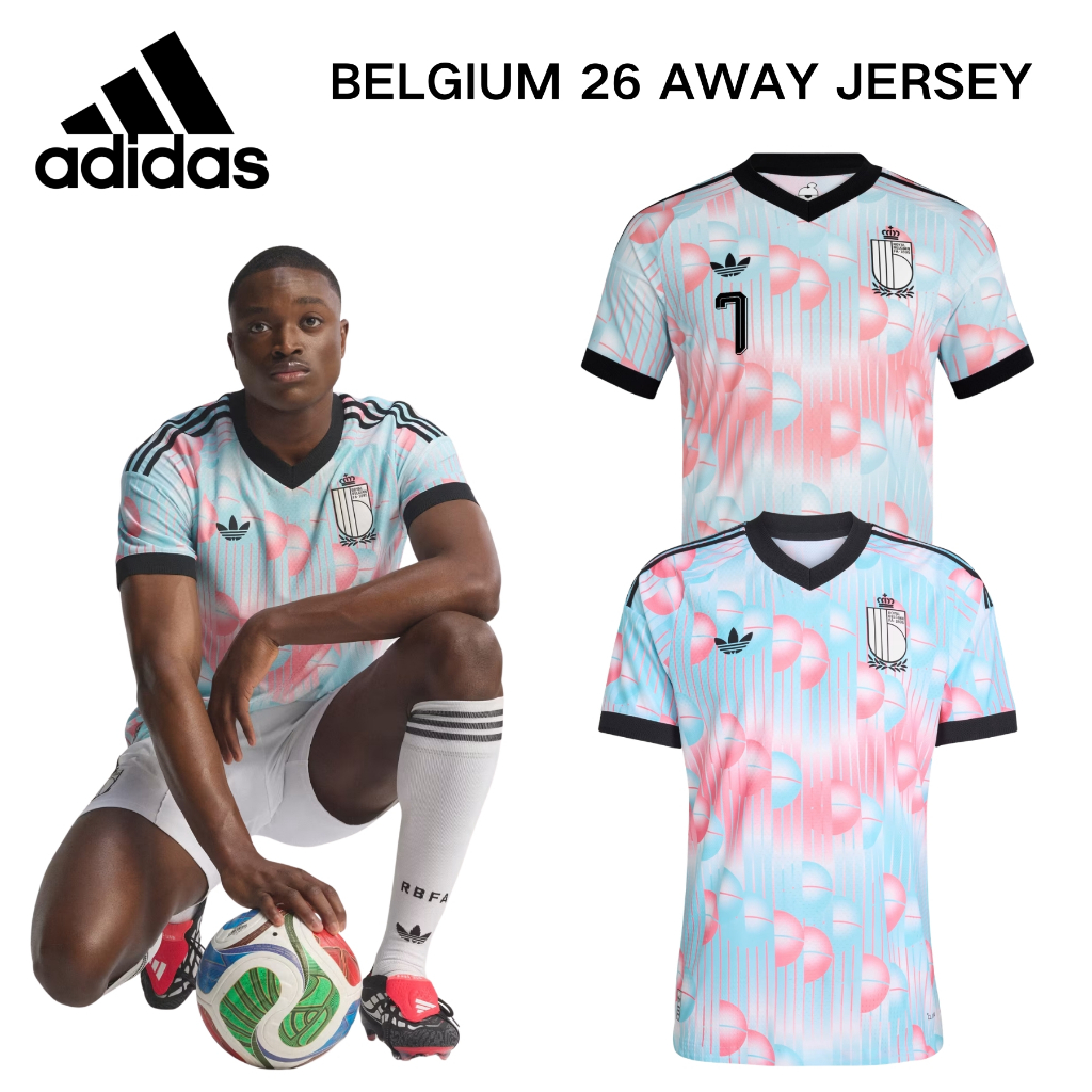 【จัดส่งทันที】Adidas เสื้อฟุตบอล Belgium 26 Away Authentic Jersey