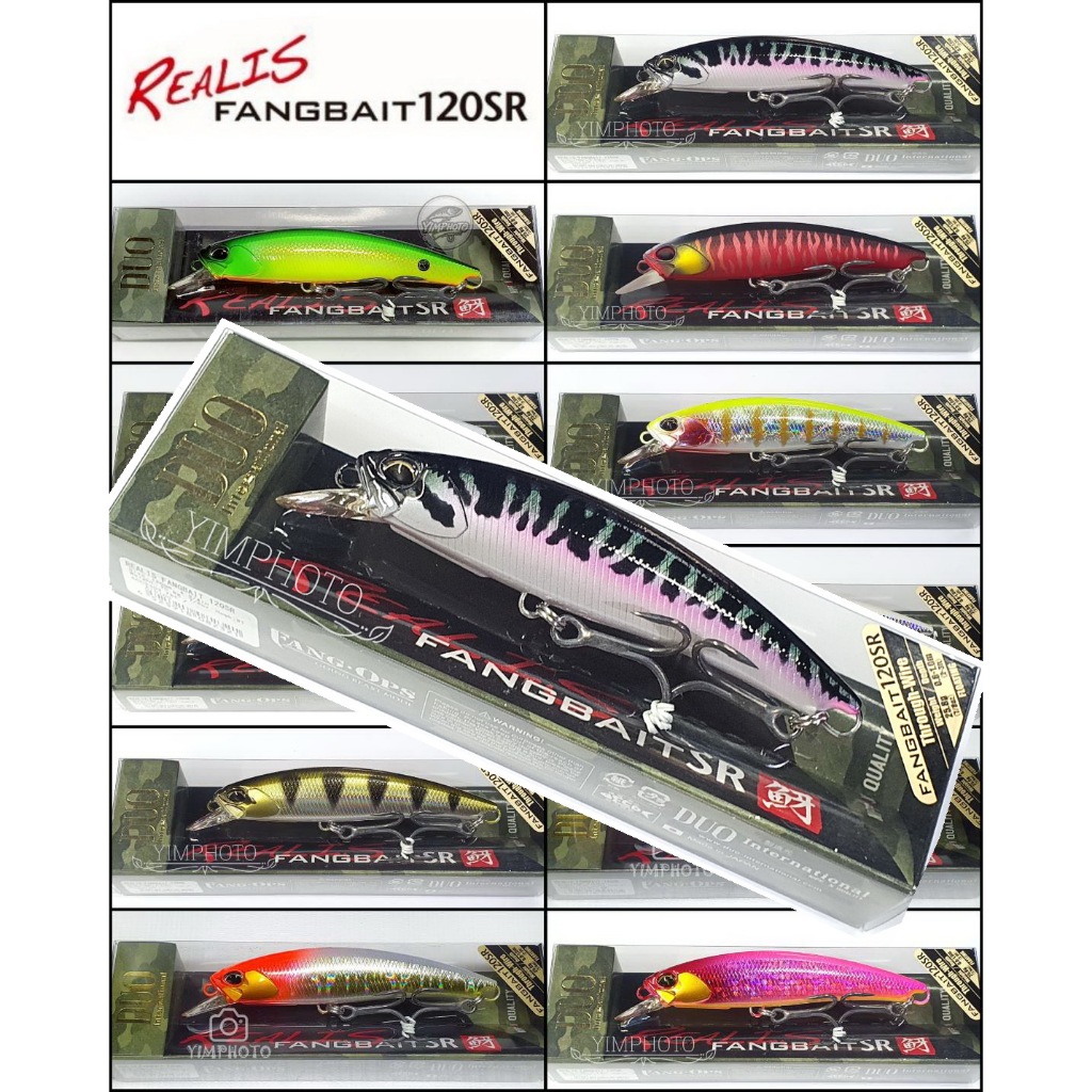 DUO REALIS FANGBAIT 120 SR ลิ้นสั้น ดำตื้น 25.8g. เหยื่อปลอม เหยื่อตกปลา ดูโอ้ 120SR