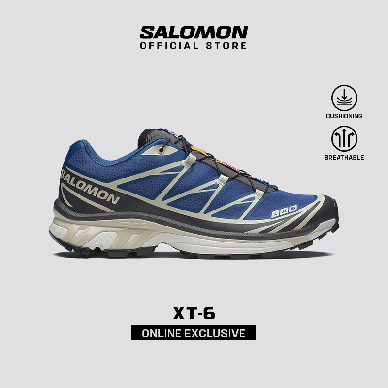 [Online Exclusive] SALOMON XT-6 Dark Blue Almond Milk Unisex Sportstyle Sneakers รองเท้าผ้าใบ L47739