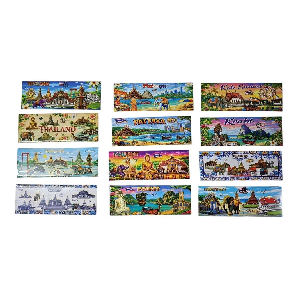 JVแม่เหล็กติดตู้เย็นลายไทยแลนด์ (Thailand Souvenir Fridge Magnet)

