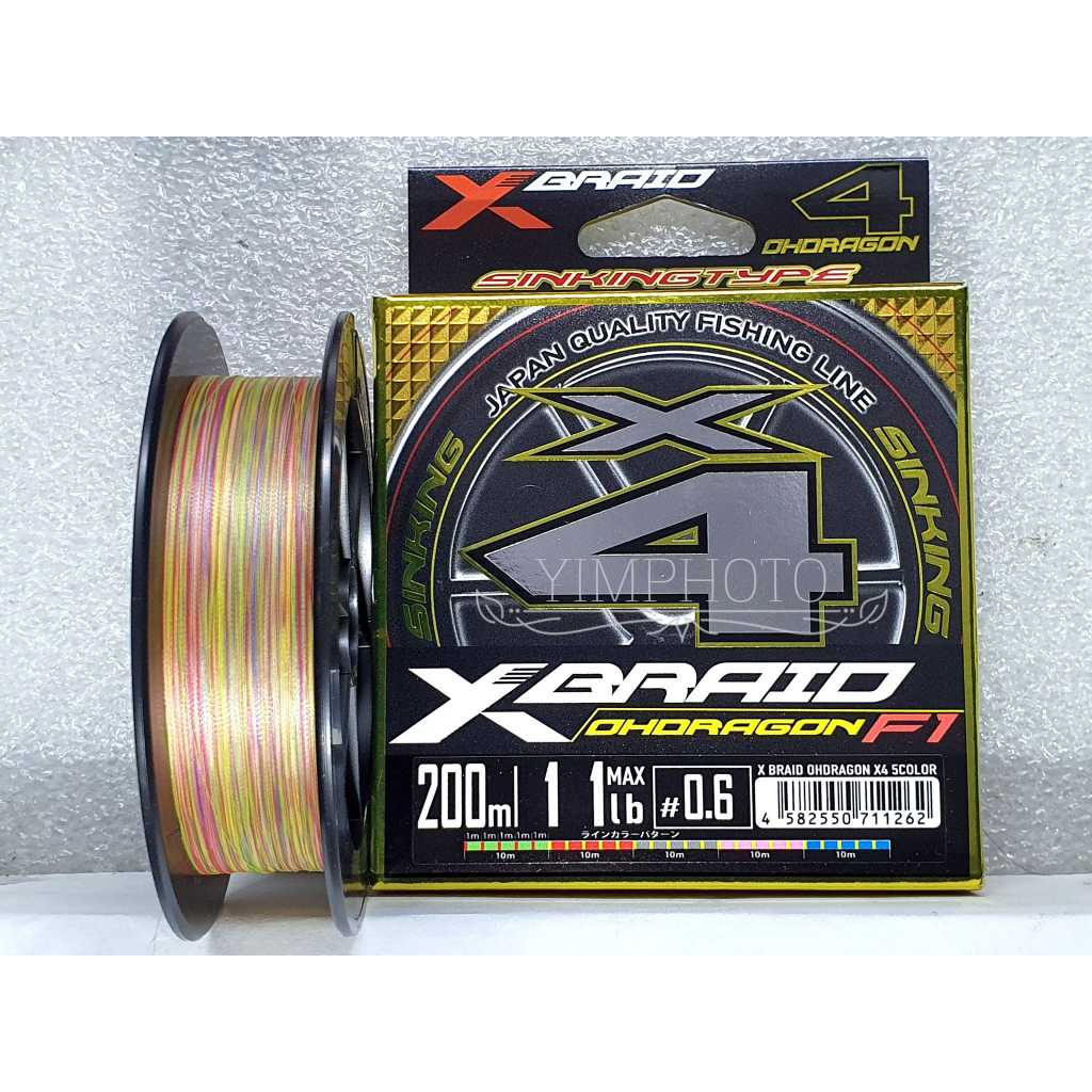 YGK X-Braid WX4 OHDRAGON  F1 SinkingType สายPE  ถัก4 สายประเภทจมน้ำ YGK ของแท้ 100% made in japan ตก