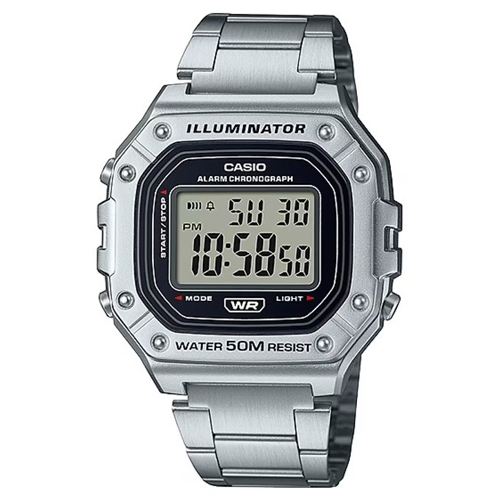 CASIO นาฬิกาข้อมือผู้ชาย สายสแตนเลส รุ่น W-218,W-218HD,W-218HD-1A