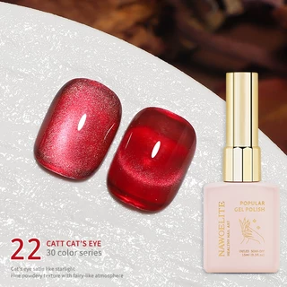 Nawoelite ลูกแก้ว สีทาเล็บเจล สีทาเล็บ สีเจลแคทอาย CATT 30 สี เงาสวยหลากแสง เรียบง่ายทาเองได้ อยู่ทนนาน ไม่หลุดง่าย