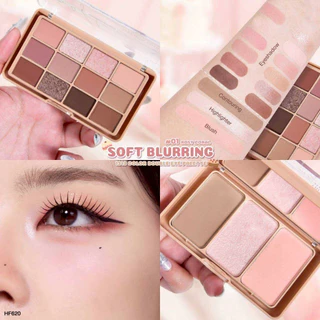 HF620 SIVANNA COLORS SOFT BLURRING 12/3 COLOR DOUBLE EYE PALETTE