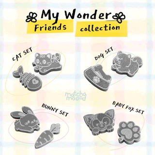 🍵 ลูกร่อนมัทฉะ My Wonder Friends - เซตลูกร่อนน่ารัก จับคู่ลายได้เอง❤️ (ซื้อ 2 ชิ้น แถมกระปุก✨)