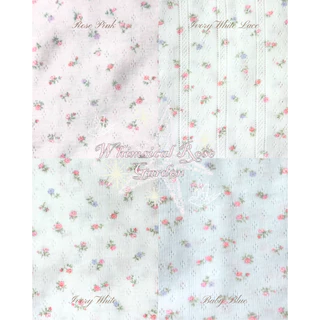 grandmamade scrunchies ยางรัดผมโดนัท ยางมัดผม / whimsical rose garden / pointelle scrunchies