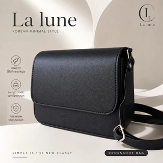 La Lune Luxy กระเป๋าสะพายข้างผู้ชาย กระเป๋าหนัง PU พรีเมี่ยม สายปรับได้ น้ำหนักเบา Made in Thailand