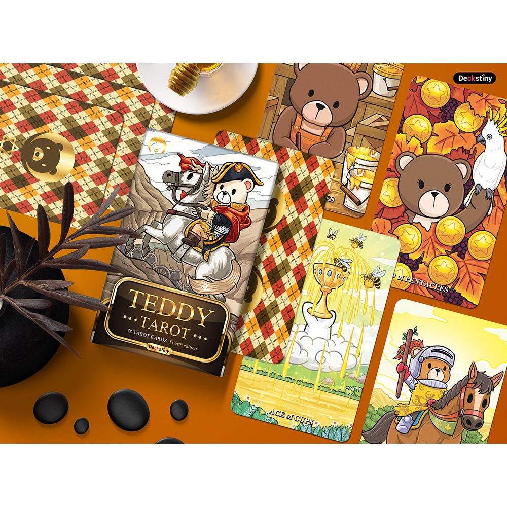 Teddy Tarot Ver.4 : Gold Edition from Deckstiny (เทดดี้ ทาโรต์) (ไพ่แท้100%)