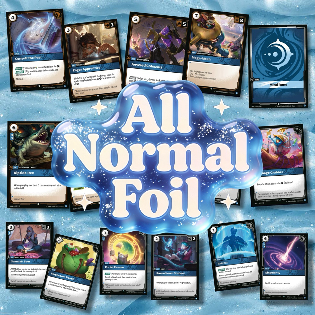 Riftbound Origins Mind ระดับ C,U ( All Foil )