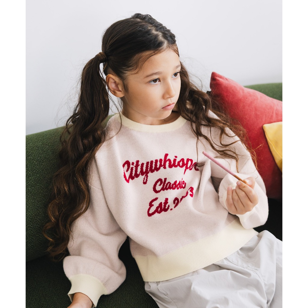 GLOBAL WORK เสื้อถักนิตลายกราฟิก สัมผัสนุ่มละมุนผิว ซักเครื่องได้ Melty Assorted Knit Pullover / Kids