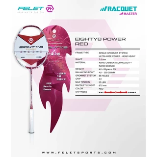 ไม้แบดมินตัน FELETรุ่น Eighty-8 Power แถมเอ็น+ซอง+กริป