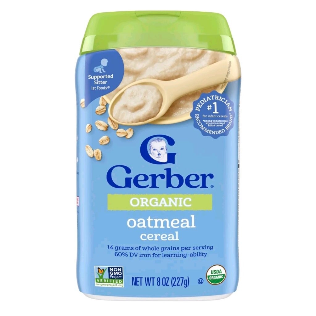 Gerber, Organic Oatmeal Cereal, Sitter, Millet Quinoa, 8 oz (227 g)