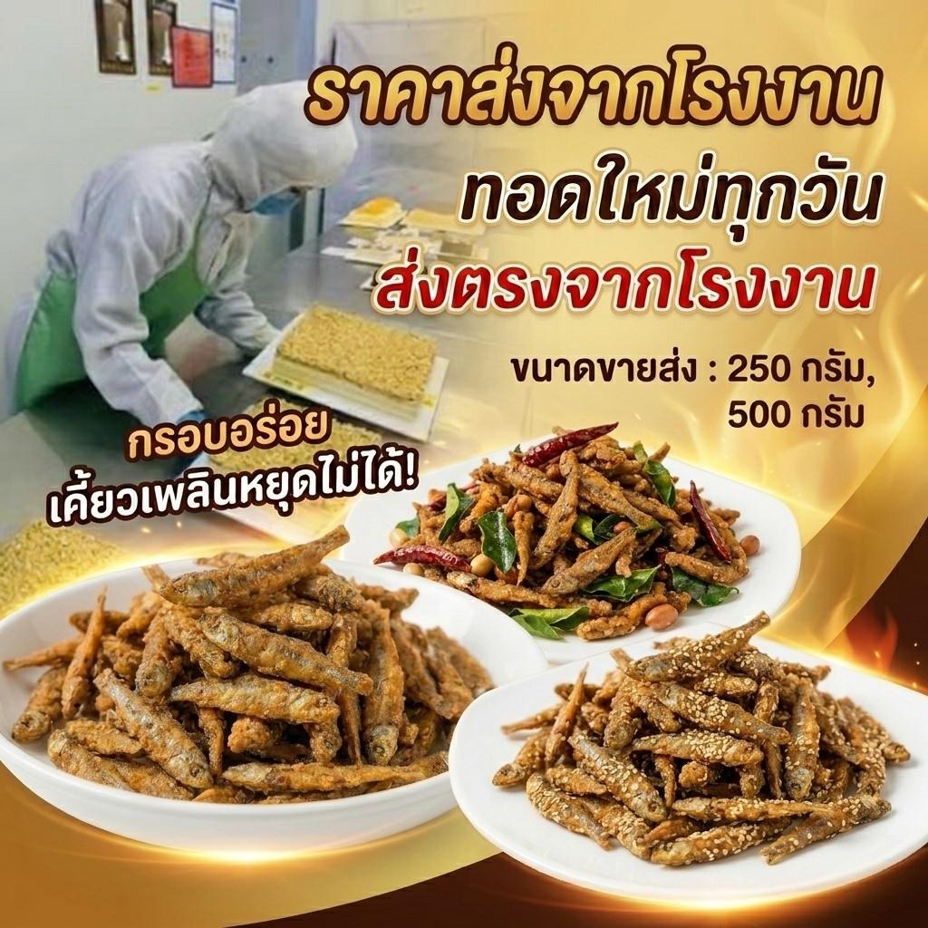 [ส่งตรงจากโรงงาน] ปลากรอบรสดั้งเดิม ทอดใหม่ สะอาด ปลอดภัย อร่อยเบรคแตก (250 กรัม - 1 กิโลกรัม)