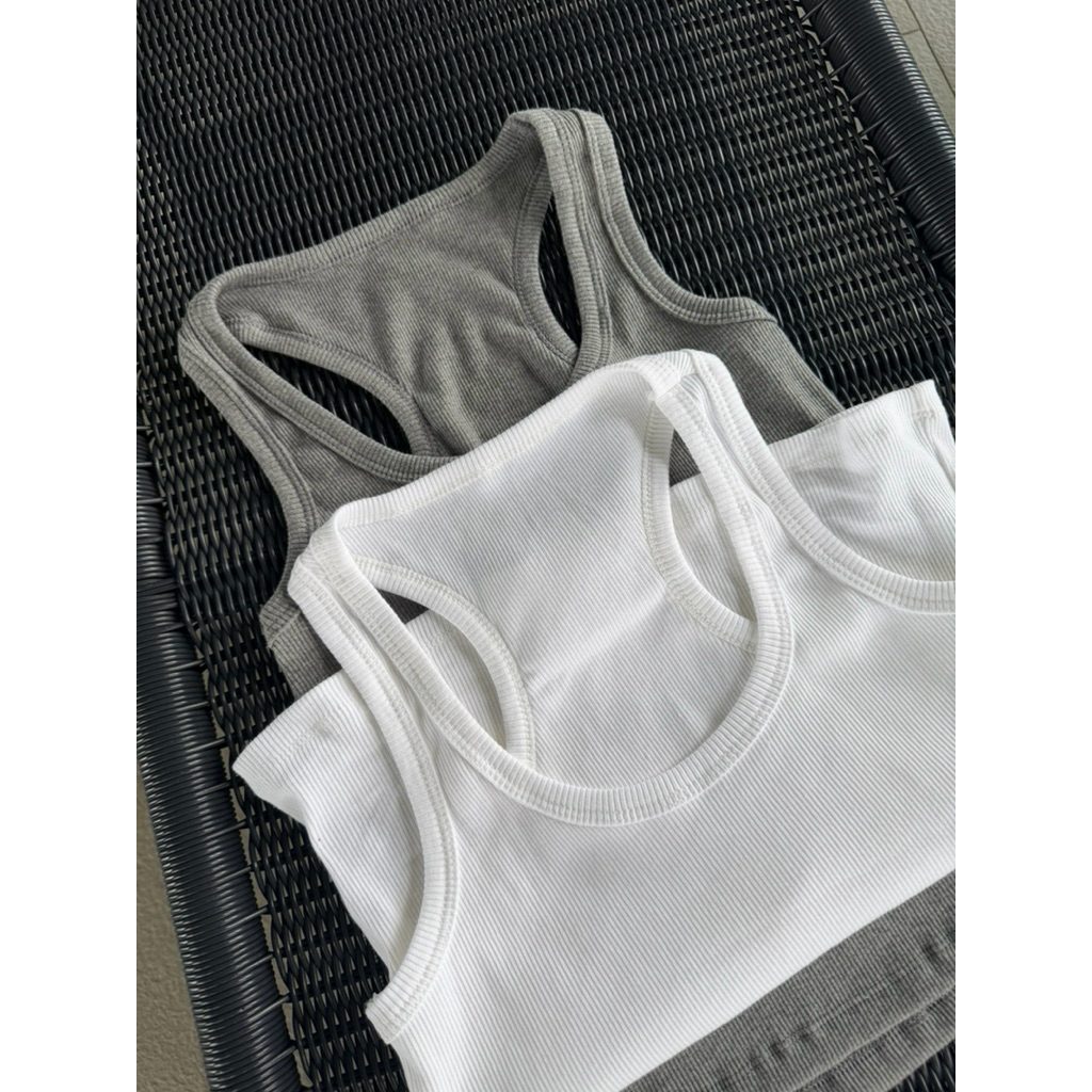 H3 เสื้อกล้าม tank top ผ้าร่อง นิ่มมาก ใส่สบายมาก อกไม่เกิน36 ใส่เลเยอร์ซ้อน2ตัวน่ารักมาก