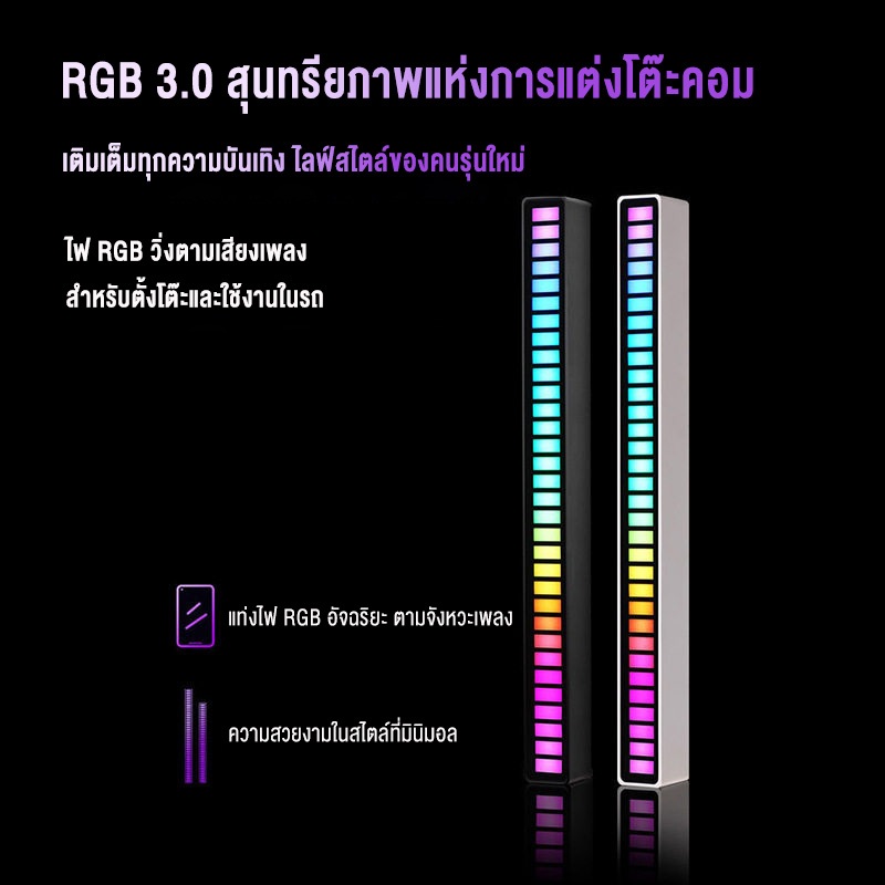 Hills ไฟตามจังหวะเพลง ไฟ rgb ไฟเทคตามจังหวะเพลง ไฟปาร์ตี้ ปรับสีผ่านแอปพลิเคชัน สำหรับแต่งห้อง