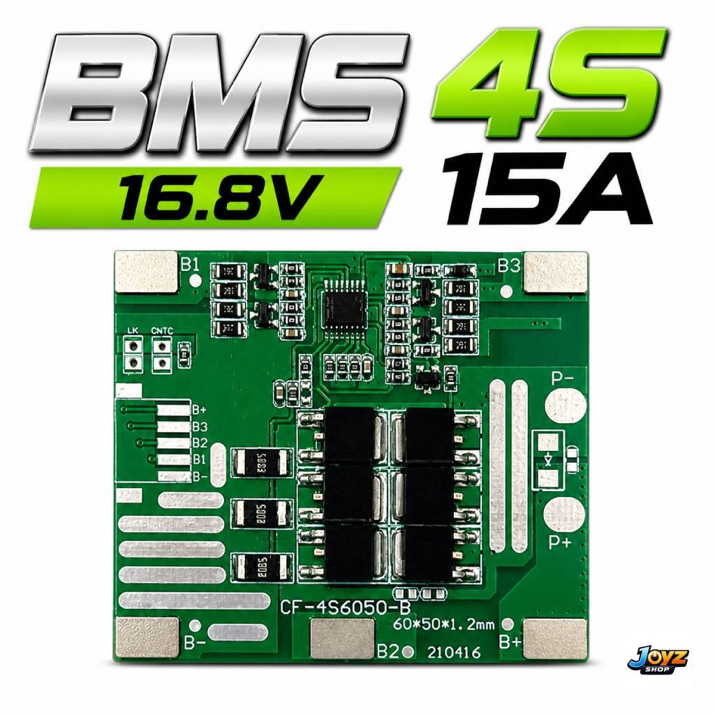 BMS 4S 16.8V 15A อย่างดี มีบาลานซ์ 18650 21700 ช็อตแล้ว BMS ตัด