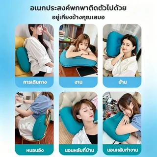 หมอนเป่าลมพกพา รูปตัวยู หมอนแคมป์ปิ้ง น้ำหนักเบา จัดเก็บง่าย เหมาะสำหรับ การตั้งแคมป์/การท่องเที่ยว/ในบ้าน/สำนักงาน