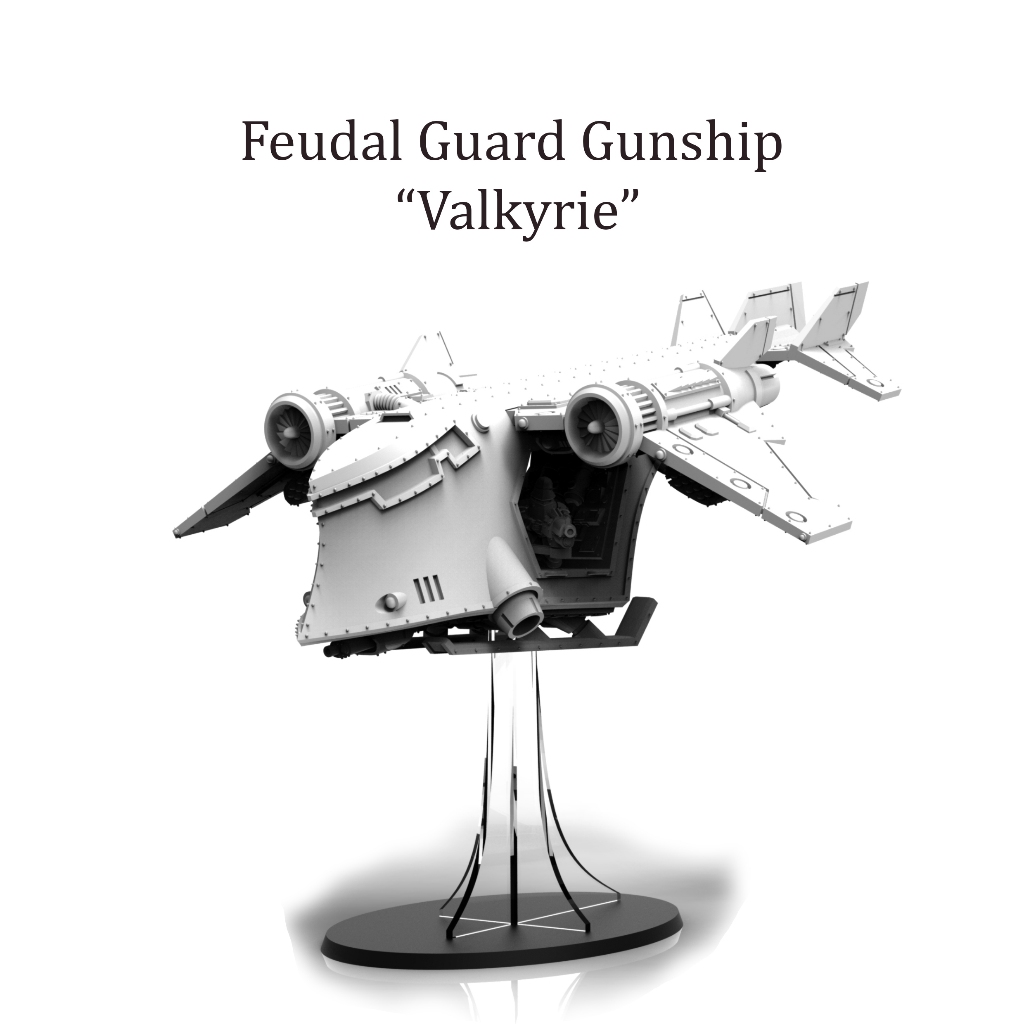 [Warhammer]  Feudal Imperial Guard Gunship  “Valkyrie” 3D printed resin model proxy