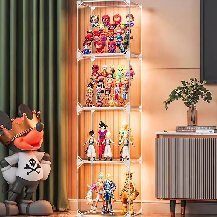 Tech ตู้โชว์ตุ๊กตา กล่องใส่ art toy ชั้นวางโมเดล กล่องโชว์โมเดล ของสะสม มีหลายขนาด