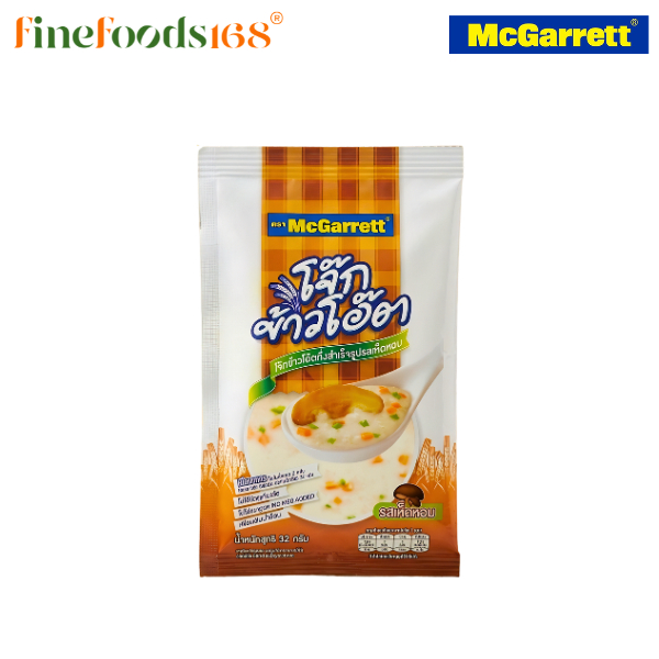 แม็กกาแรต โจ๊กข้าวโอ๊ตกึ่งสำเร็จรูปรสเห็ด 32 กรัม McGarrett Instant Oats Porridge Mushroom Flovoured