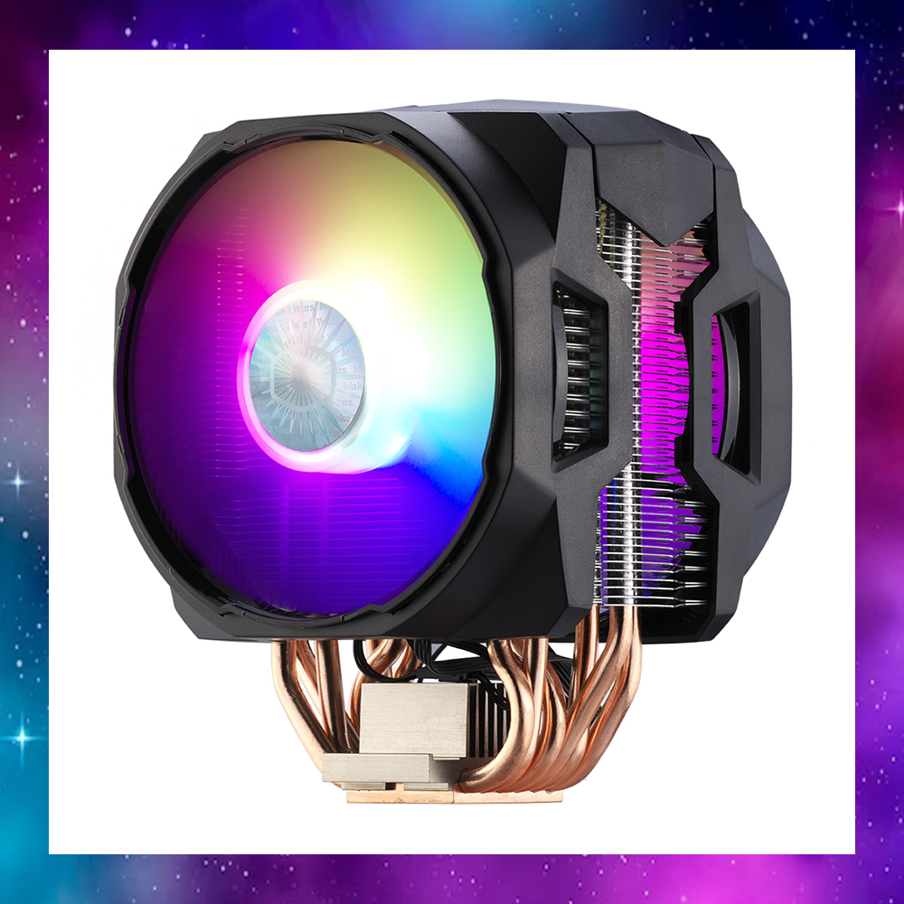 CPU AIR COOLER (พัดลมซีพียู) COOLER MASTER MASTERAIR MA610P ARGB ขาครบ ใช้งานปกติ