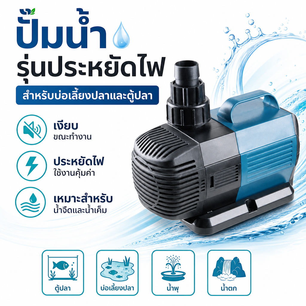 ปั๊มน้ํา BO-9000A 70W _ 9000L _ H ปั๊มน้ําในตู้ปลา ปั๊มบ่อปลา ปั๊มน้ําพุ ปั๊มน้ํา ปั๊มจุ่ม อินเวอร์เตอร์ประหยัดพลังงานสํ