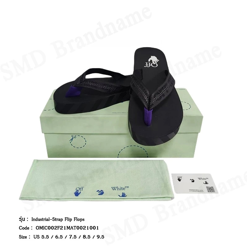 Off-White รองเท้าแตะ รุ่น Industrial-Strap Flip Flops Code: OMIC002F21MAT0021001