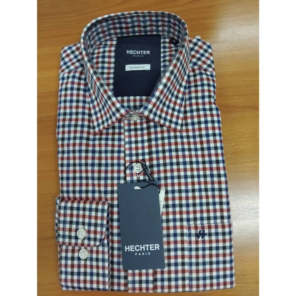 HECHTER เสื้อเชิ้ตแขนยาวลายสก๊อต รุ่นH033-054M