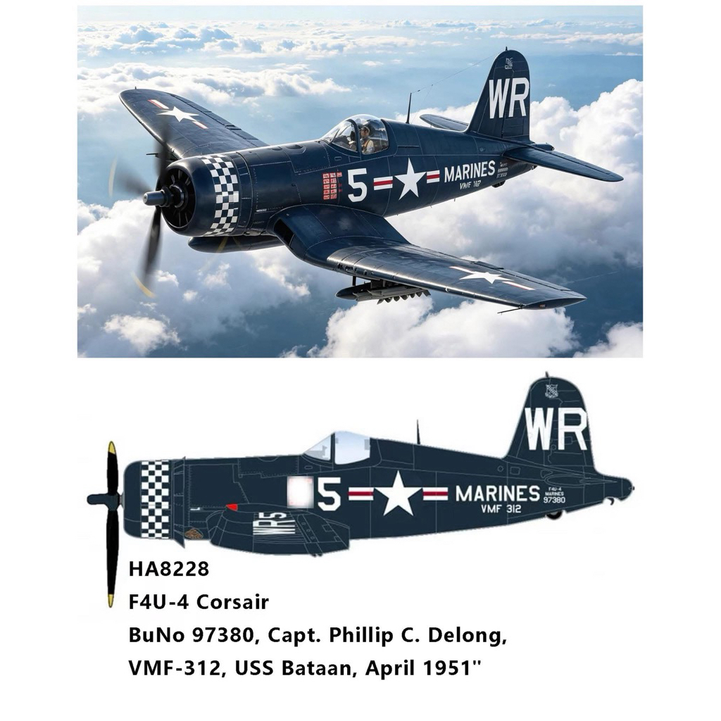【Pre-Order】 Diecast Model Hobby Master 1:72 – F4U-4 Corsair HA8228 🦅