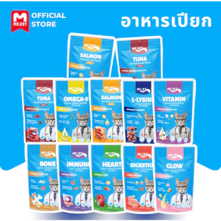 (ยกโหล 12 ซอง) MR.VET อาหารแมวเปียก ขนาด 70 กรัม สำหรับแมวทุกวัย สูตรบำรุงเฉพาะ โปรตีนสูง