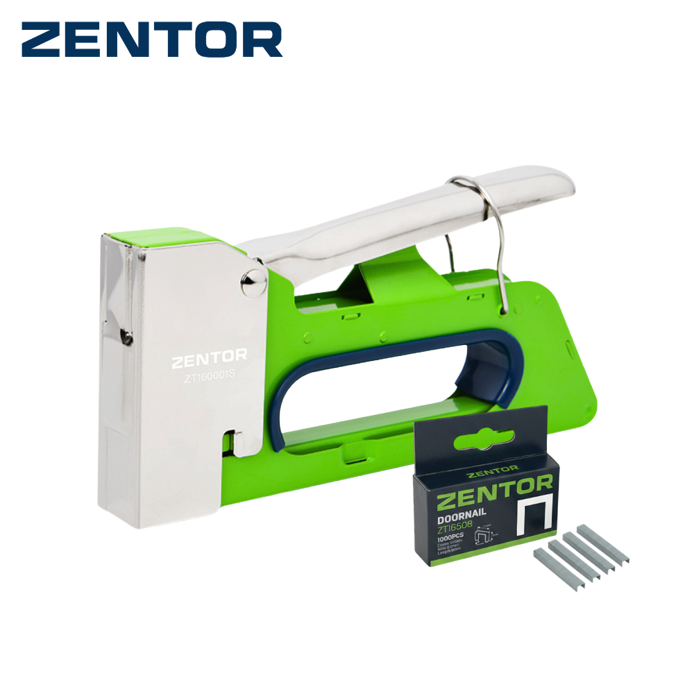 Zentor [ฟรีลููกแม็ก] เครื่องยิงแม็ก แม็กยิงบอร์ด แม็กมือตัว U แม็กยิงไม้ จับถนัดมือ Staple Gun