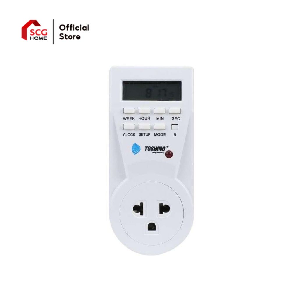 TOSHINO Timer รุ่น TS-EB1 นาฬิกาตั้งเวลาระบบดิจิตอล(สีขาว)