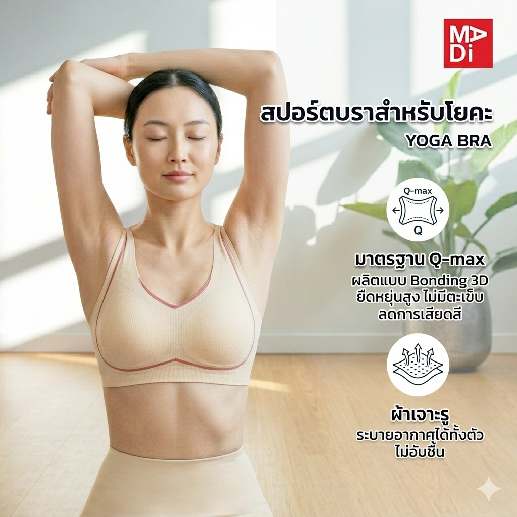 Arokaya เสื้อในสำหรับใส่เล่นโยคะ ยกกระชับอก โอบเต้าให้ทรงสวย (YOGA BRA) AB2102