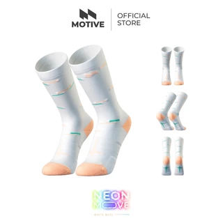 MOTIVE ถุงเท้าวิ่ง NEON MOVE COLLECTION - Performance ระบายอากาศดี ฟรีไซส์