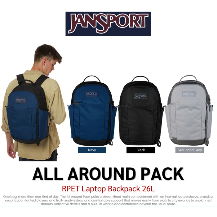 Jansport ALL AROUND PACK | RPET Laptop Backpack กระเป๋าเป้ สะพายหลัง ใส่คอมได้ 16 นิ้ว