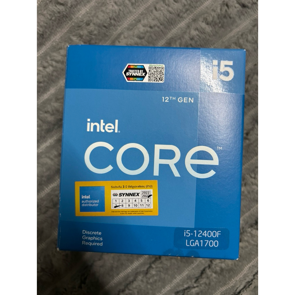 CPU (ซีพียู) INTEL 1700 CORE I5-12400F 2.5GHz 6C 12T