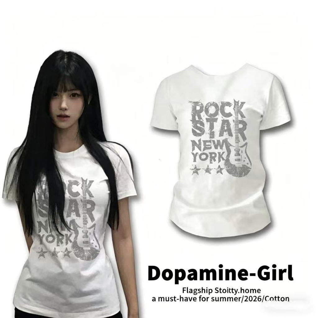 COD พร้อมส่ง เสื้อยืดฤดูร้อนผู้หญิง สีดำแขนตรง ทรงเข้ารูป สไตล์สาวแซ่บอินส์ ขายดีมาแรง