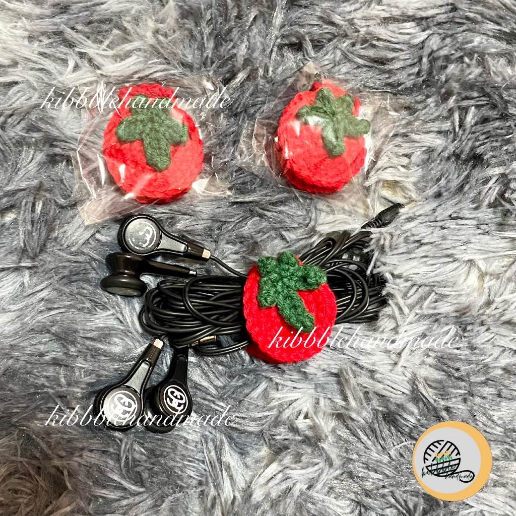 🎧ที่รัดหูฟัง มะเขือเทศ งานถักไหมพรม🍅
