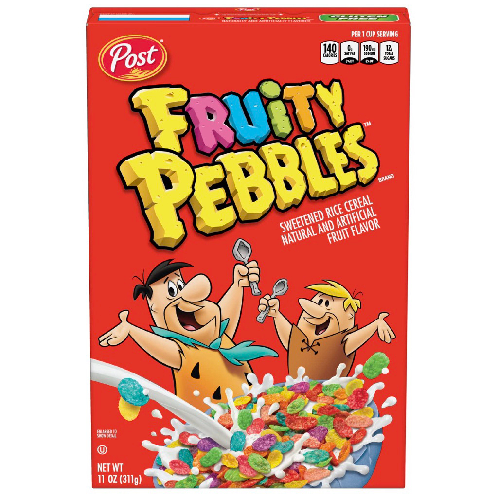 [ส่งด่วน] Post Fruity Pebbles Cereal 312g อาหารเช้าฟรุ๊ตตี้ซีเรียลกลิ่นผลไม้รวม
