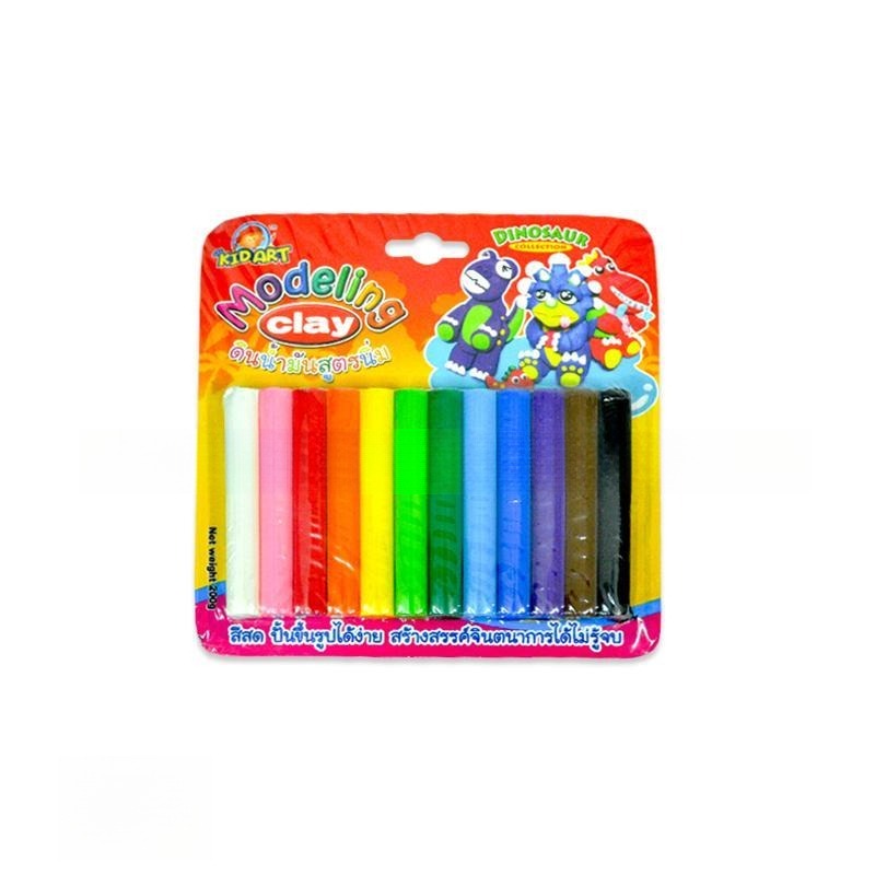 KidArt ดินน้ำมัน 12 สี 200 กรัม ดินปั้นเด็กปลอดภัย รูปที่ 4