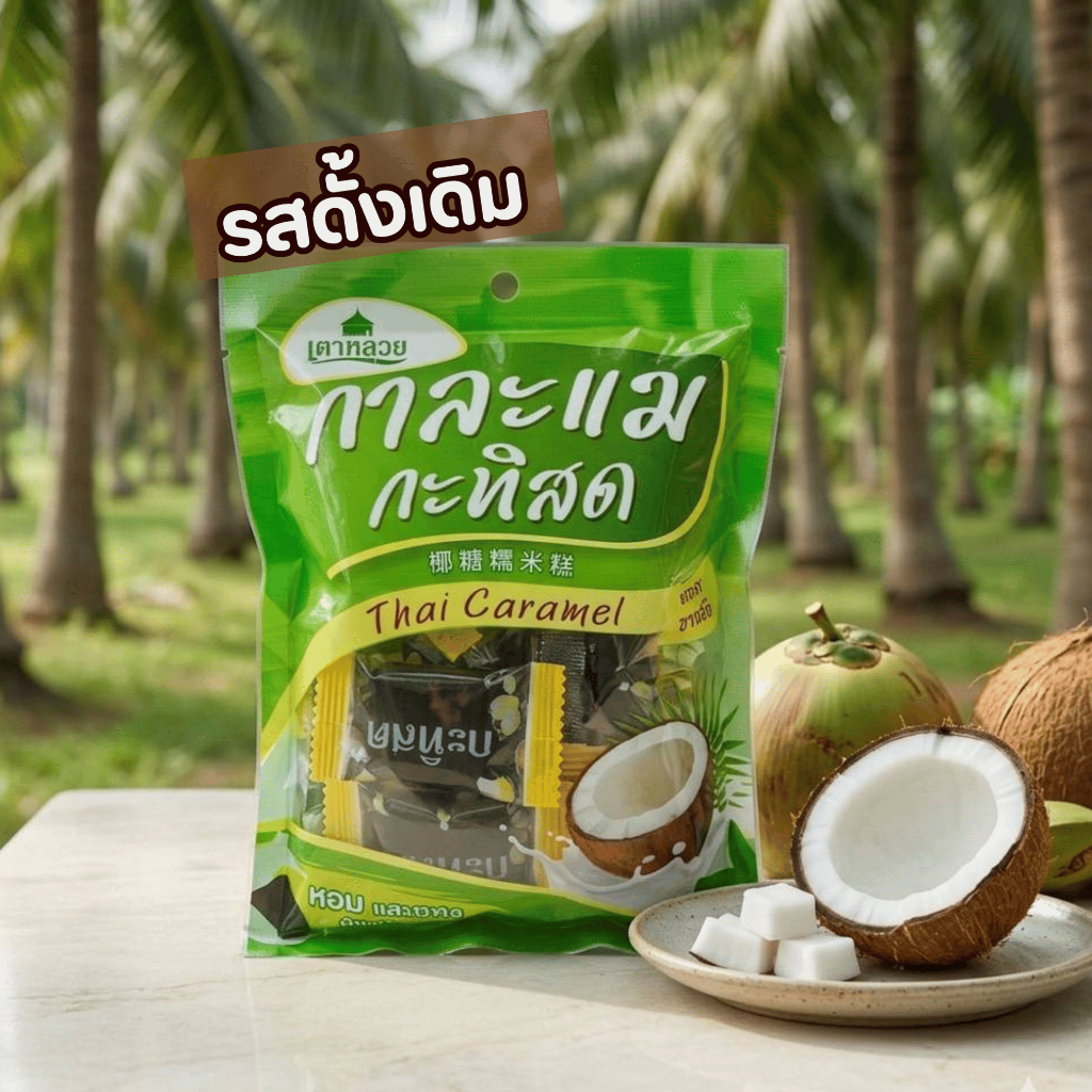 กาละแมกะทิสดเตาหลวง (แบบแคนดี้)หอมอร่อย เจ้าเดียวในจังหวัดแพร่